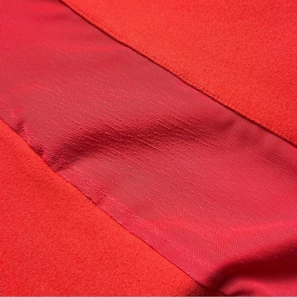 VICTOR GLEMAUD Red Ponte Knit Strapless Sheer Panel Cutout Bodycon Mini‎ Dress M - Picture 9 of 9